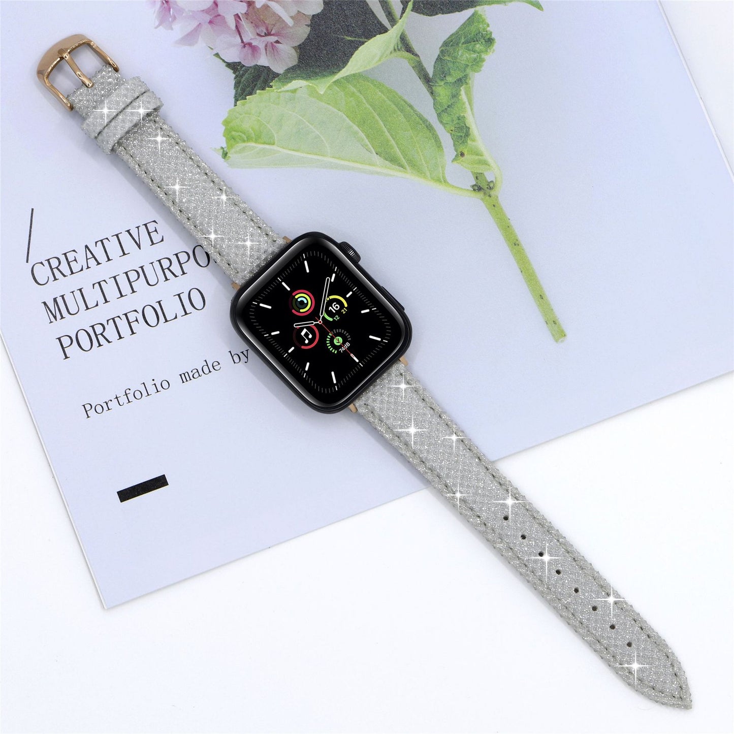 Fabulously Fit Sparkly leather replacement strap - 18mm