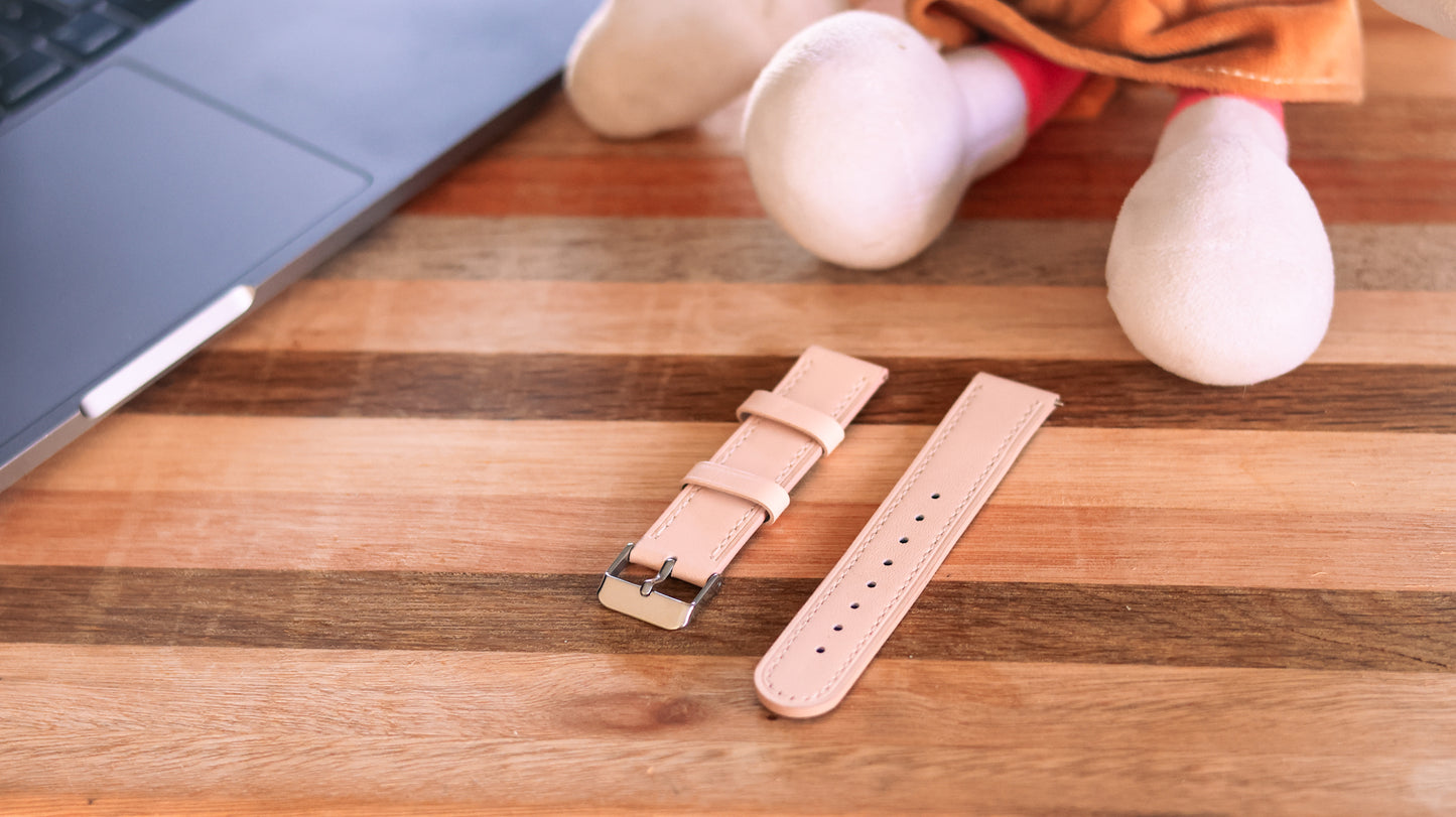 Fabulously Fit Genuine Leather replacement strap -18mm