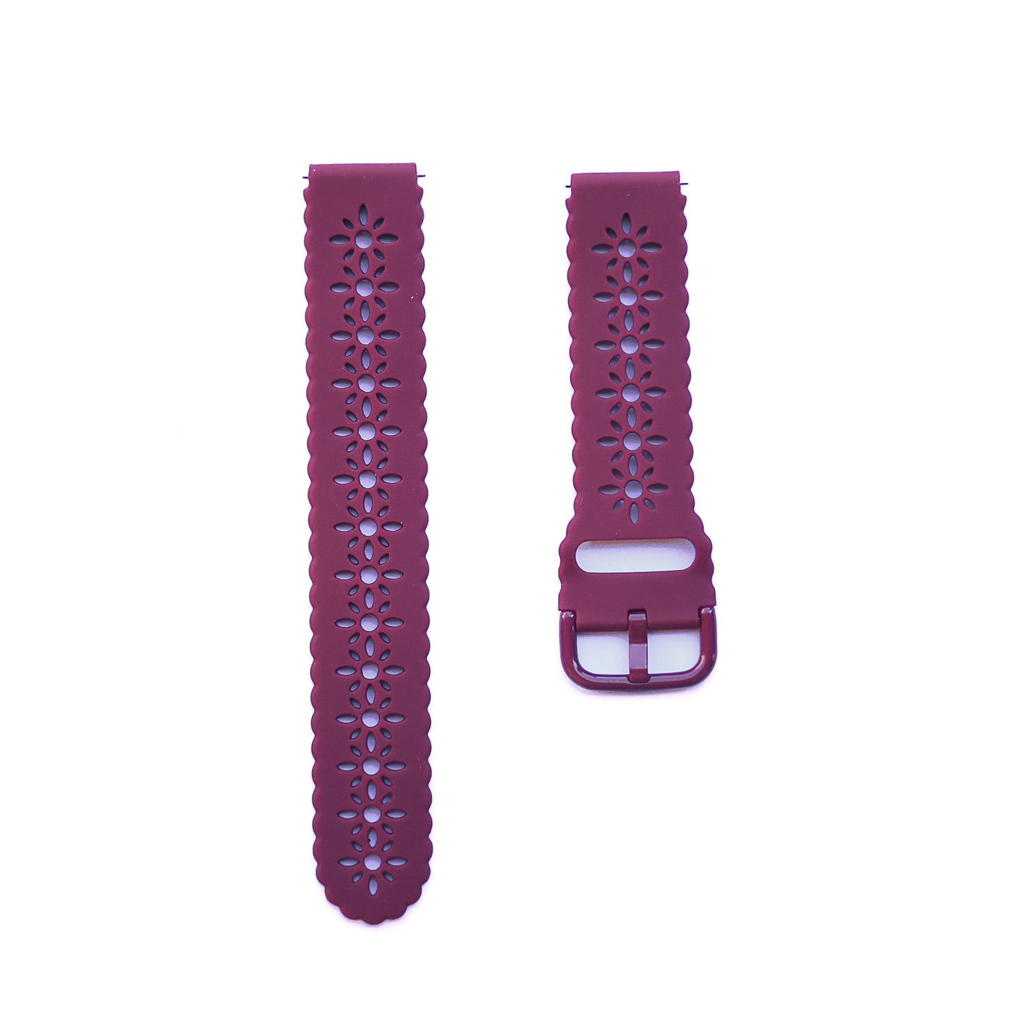 Fabulously Fit Floral cut out silicone replacement strap - Garmin18mm