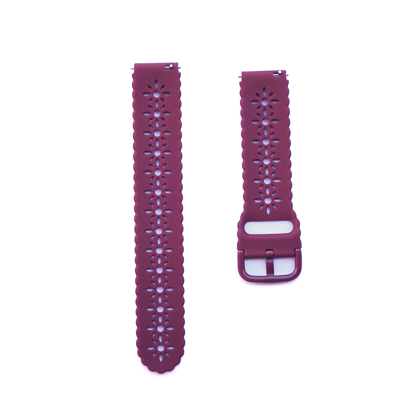 Fabulously Fit Floral cut out silicone replacement strap - Garmin18mm