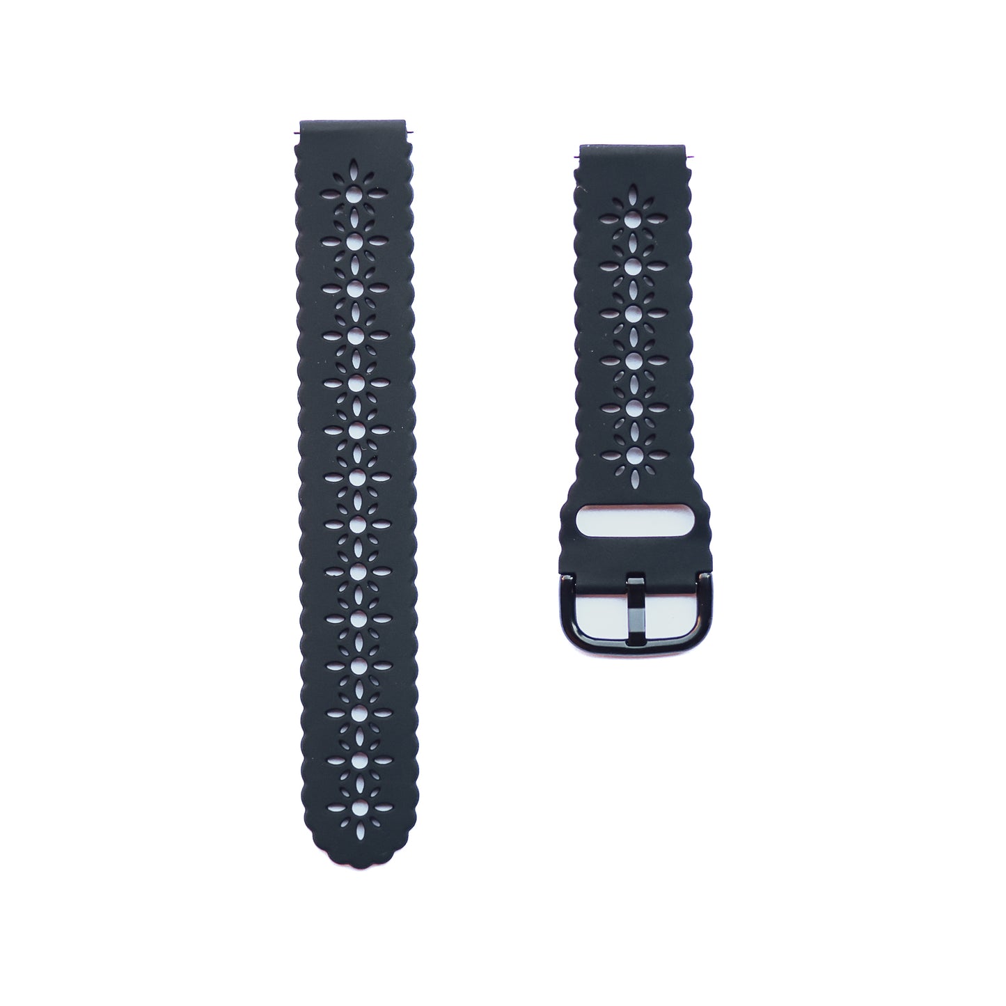 Fabulously Fit Floral cut out silicone replacement strap - Garmin18mm