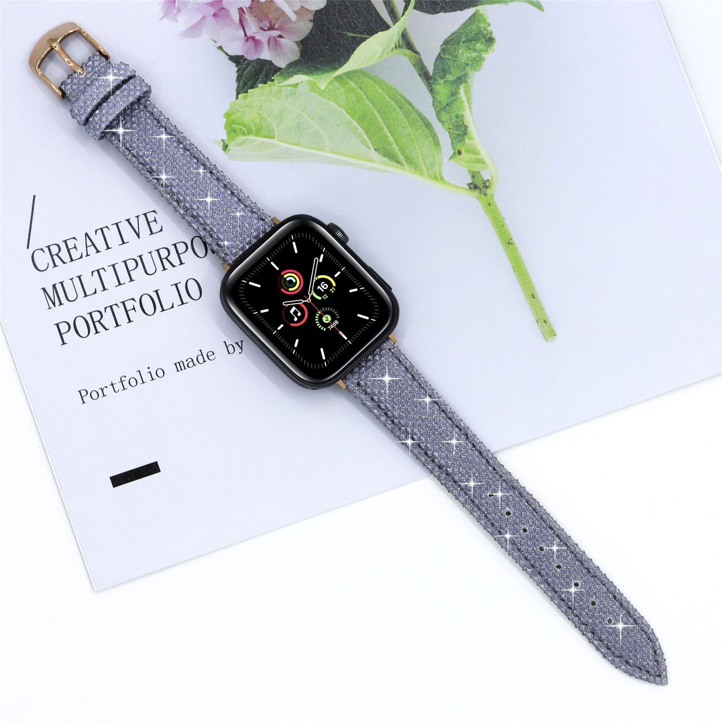 Fabulously Fit Sparkly leather replacement strap - 18mm