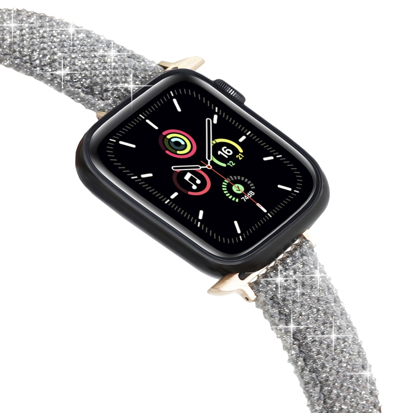 Fabulously Fit Sparkly leather replacement strap for Apple Watch 38/40/41mm