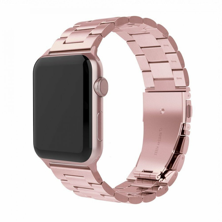Apple watch rose gold stainless steel link strap - Fabulously Fit