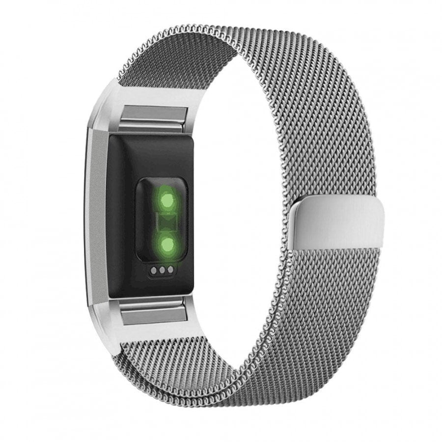 Fitbit Charge 2 Silver Metallic Replacement Strap