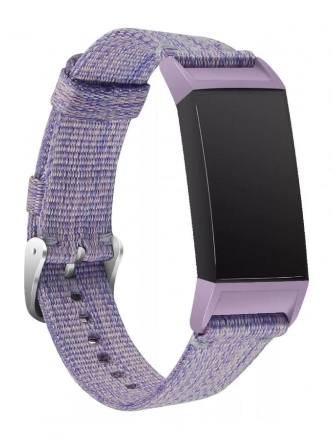 Fitbit charge 3/4 purple nylon strap - Fabulously Fit