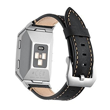Fitbit Ionic Black Genuine Leather Replacement Strap