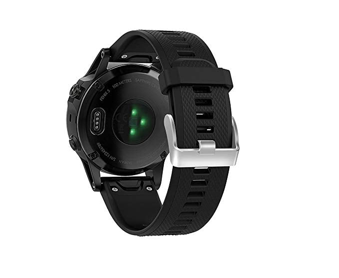 Garmin Fenix 5 black silicone strap - Fabulously Fit
