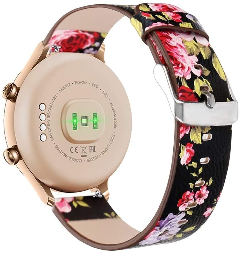 Garmin Vivoactive 3 black floral strap - Fabulously Fit