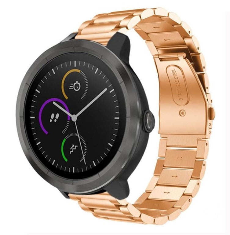 Garmin Vivoactive 4 stainless steel link strap - Fabulously Fit