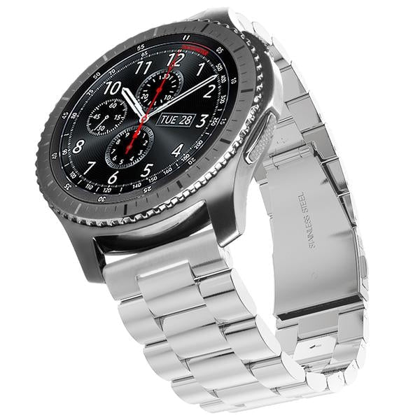 Samsung Gear S3 silver stainless steel link strap - Fabulously Fit