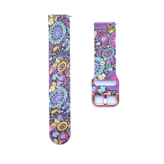 Fabulously Fit Silicone Pattern Replacement Strap -  Garmin/Samsung/Huawei - 22mm