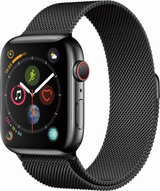 Apple watch black metallic strap - Fabulously Fit 
