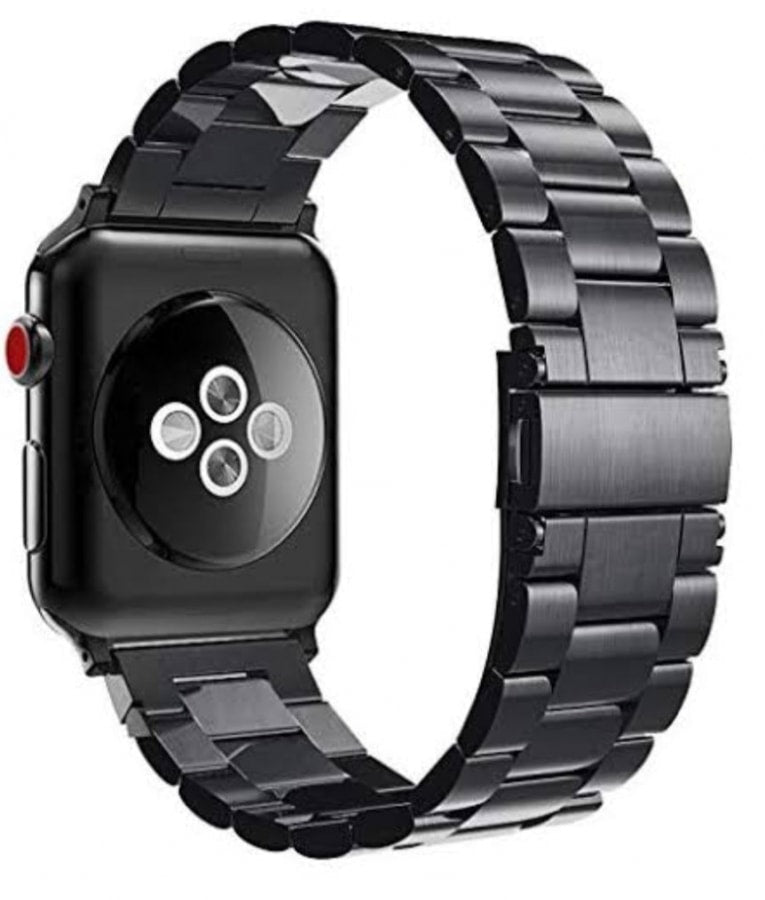 Apple watch black stainless steel link strap - Fabulously Fit 