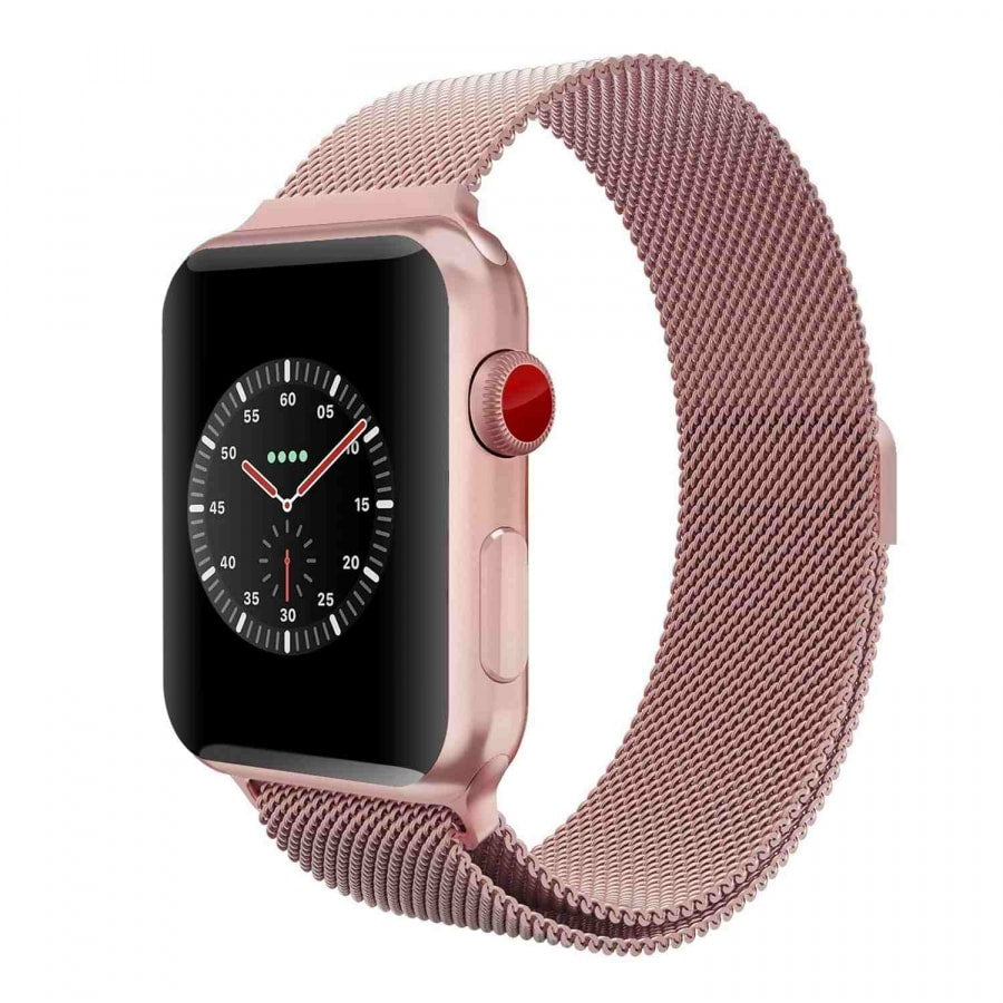 Apple watch blush rose gold metallic strap - Fabulously Fit 