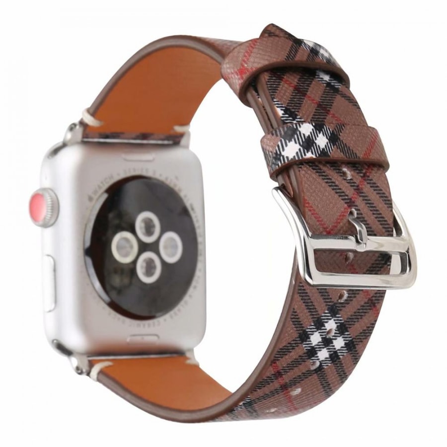 Apple watch Leather Plaid Strap - Fabulously Fit 