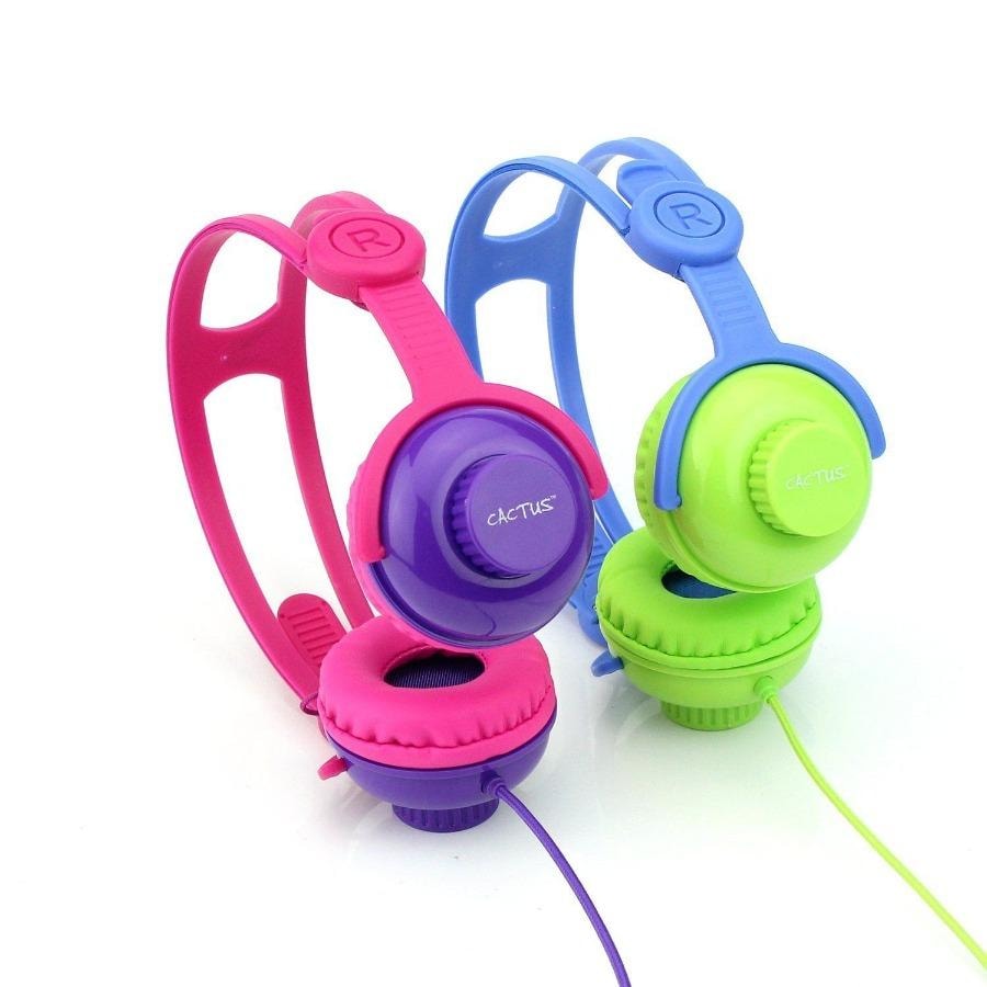 Cactus On-Ear Volume Control Kids Headphones - Fabulously Fit 