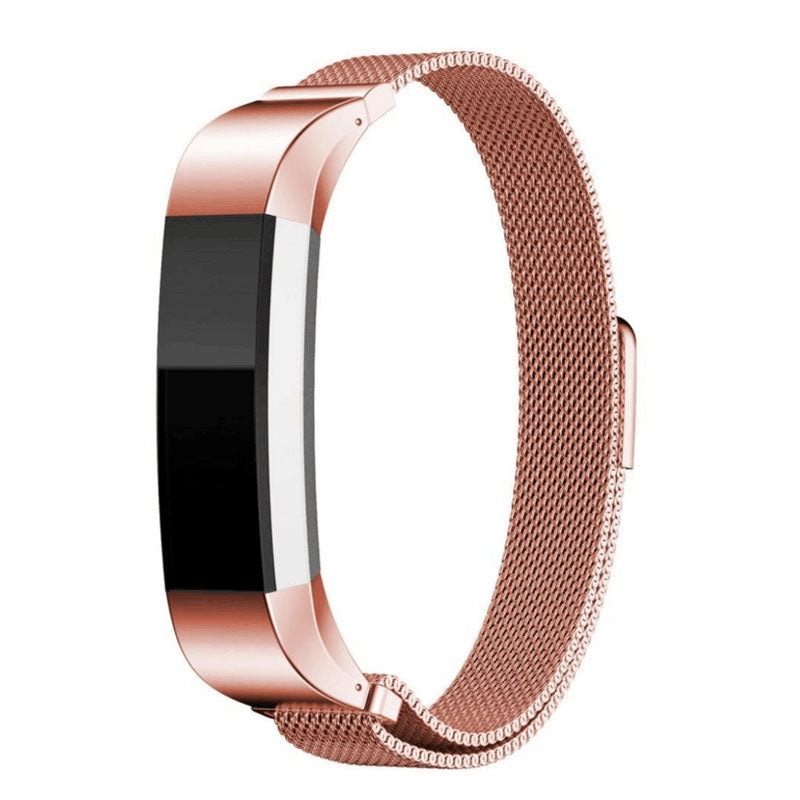 Fitbit Alta HR rose gold metallic strap - Fabulously Fit 