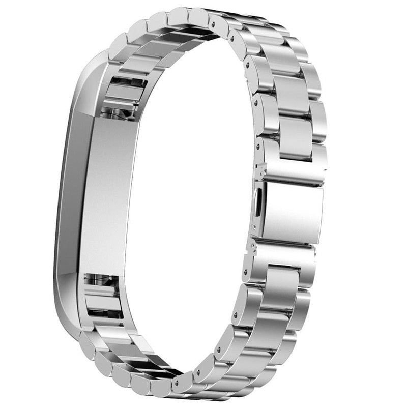 Fitbit Alta HR silver link stainless steel strap - Fabulously Fit 