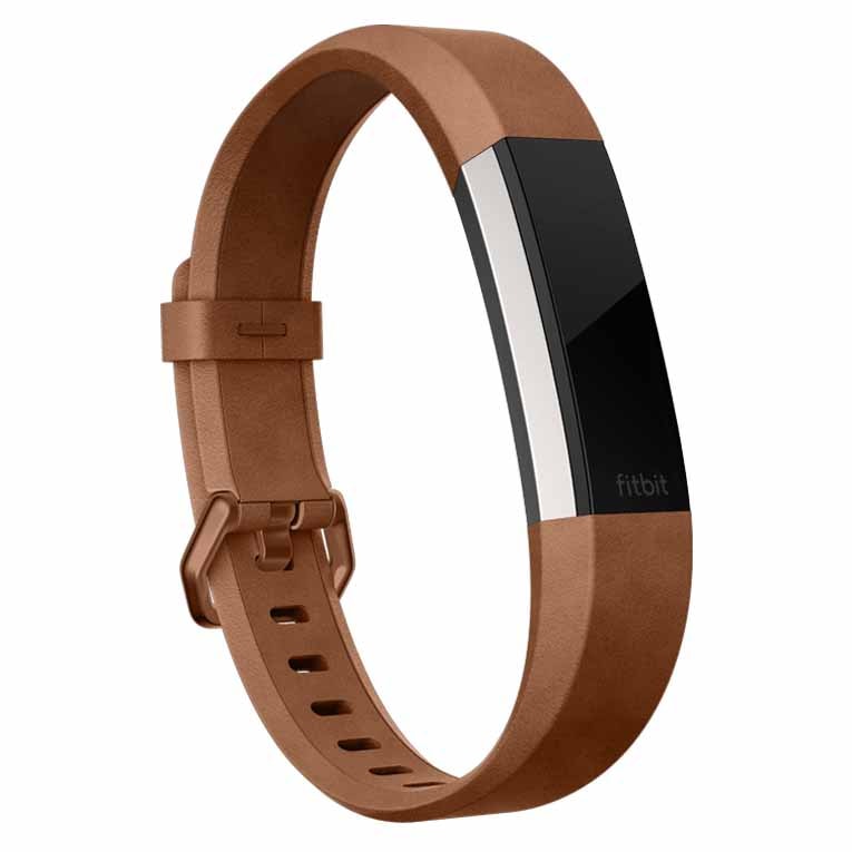Fitbit Alta HR tan genuine leather strap - Fabulously Fit 