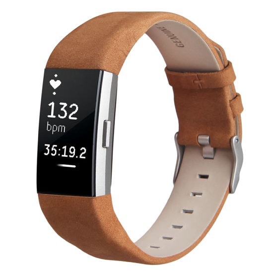 Fitbit Charge 2 Tan Genuine Leather Replacement Strap