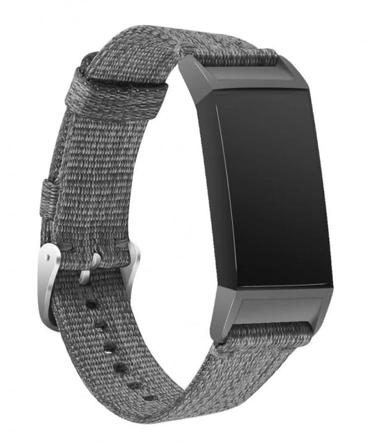Fitbit charge 3/4 grey nylon strap - Fabulously Fit 