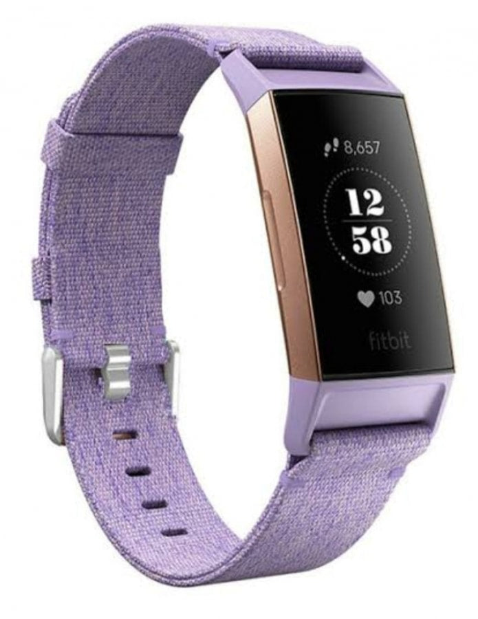 Fitbit charge 3/4 purple nylon strap - Fabulously Fit 