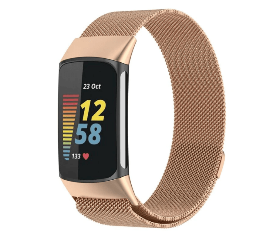 Fitbit Charge 5 metallic strap - Fabulously Fit 