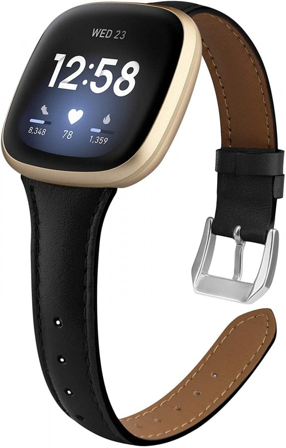 Fitbit Versa 3 genuine leather strap - Fabulously Fit 
