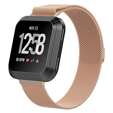 Fitbit Versa Rose Gold Metallic Replacement Strap
