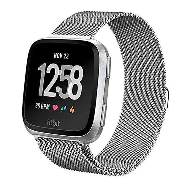 Fitbit Versa Silver Metallic Replacement Strap