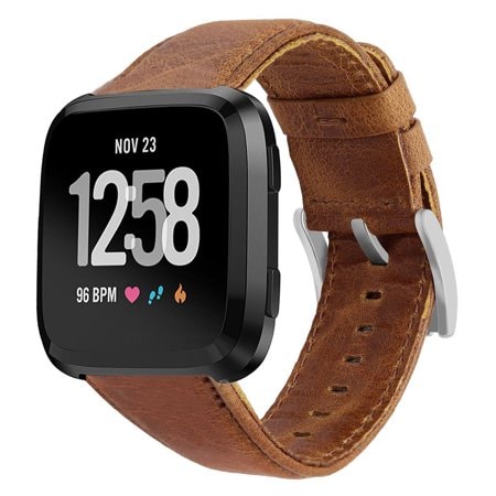 Fitbit Versa Tan Genuine Leather Replacement Strap