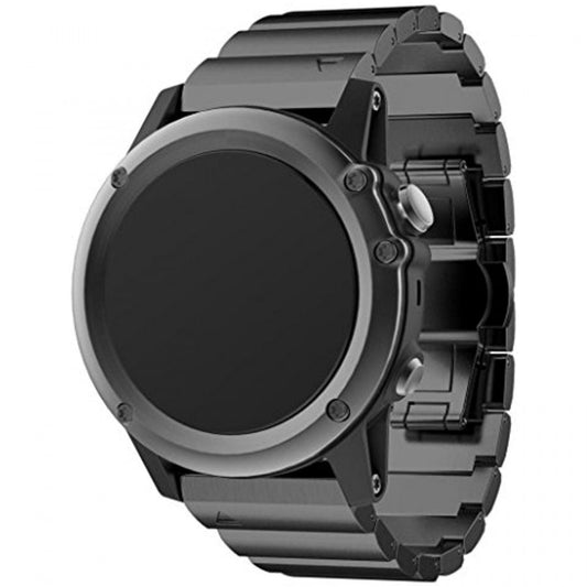 Garmin Fenix 3 Black Stainless Steel Link Replacement Strap