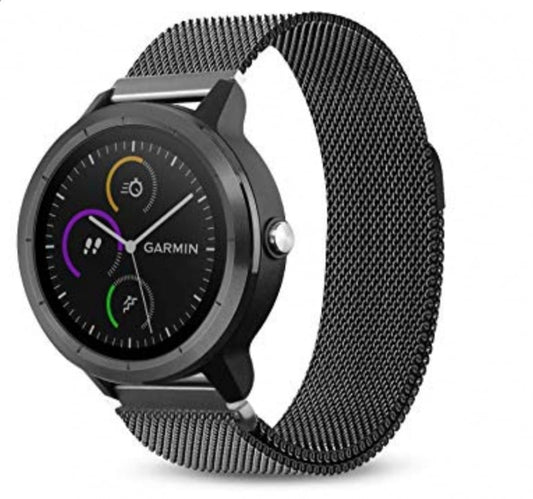 Garmin Vivoactive 3 black metallic strap - Fabulously Fit 