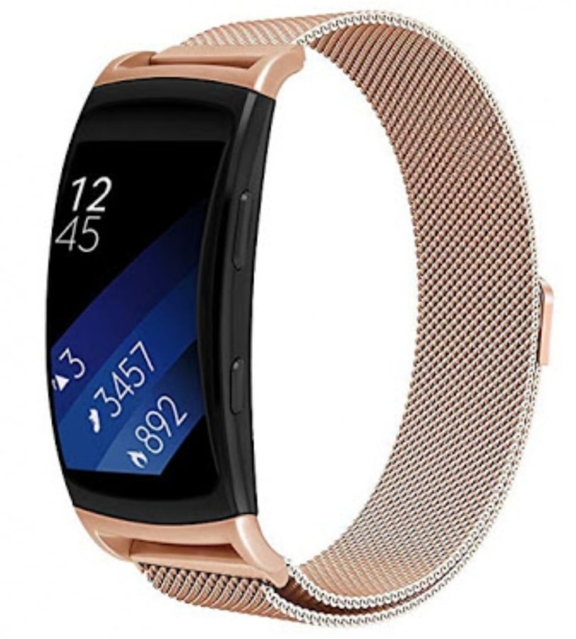 Samsung Gear Fit 2 Pro Rose gold metallic strap - Fabulously Fit 