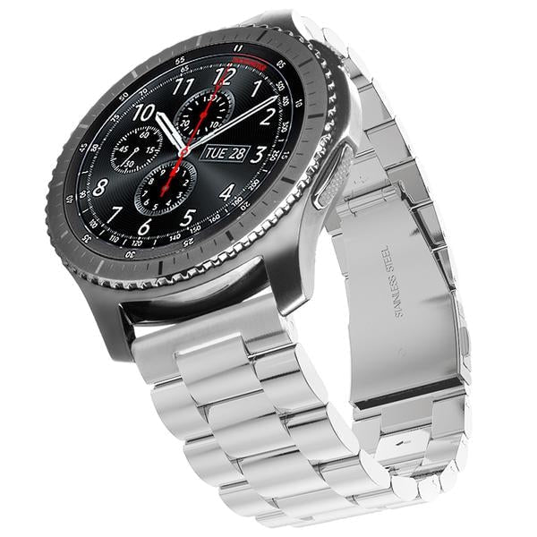 Samsung Gear S3 silver stainless steel link strap - Fabulously Fit 
